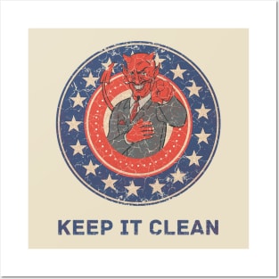 Keep it Clean America 1958 - Disstresed Vintage Style Posters and Art